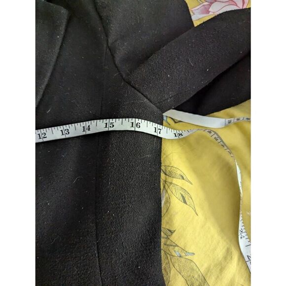 Vintage Aishty Women’s Medium Black Single Button Blazer Jacket Coat - Picture 8 of 8